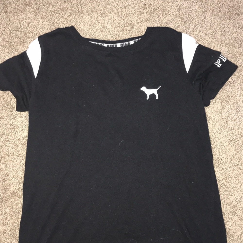 Victoria’s Secret pink black T-shirt
